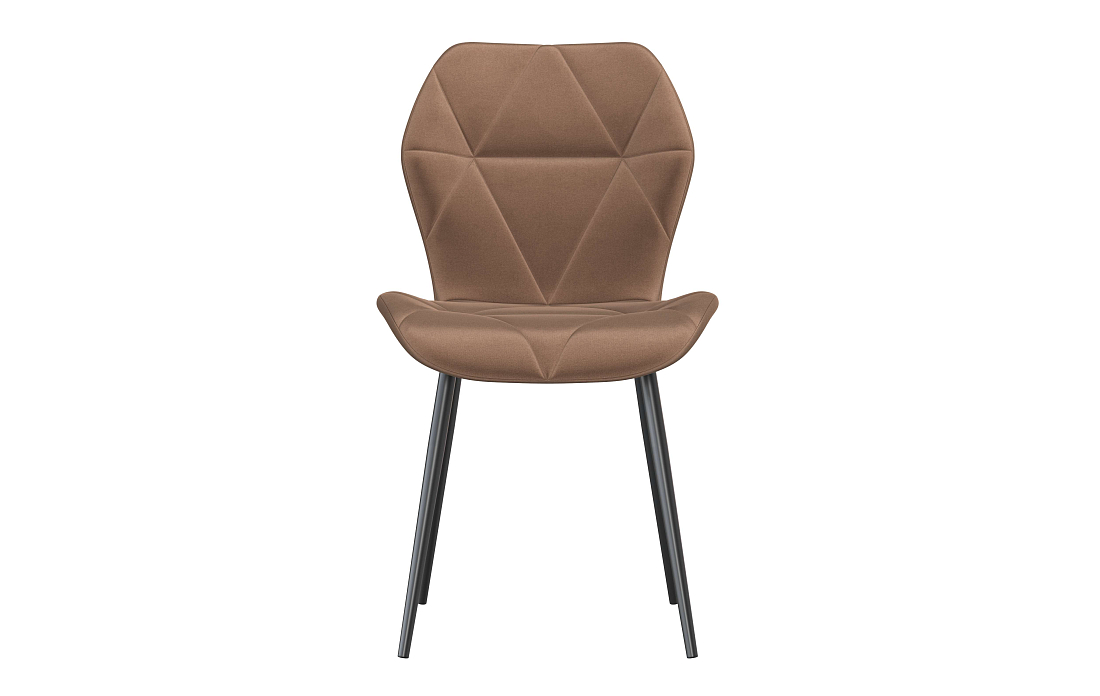 Дора К / стул велюр конфетти корица/Цвет металл черный